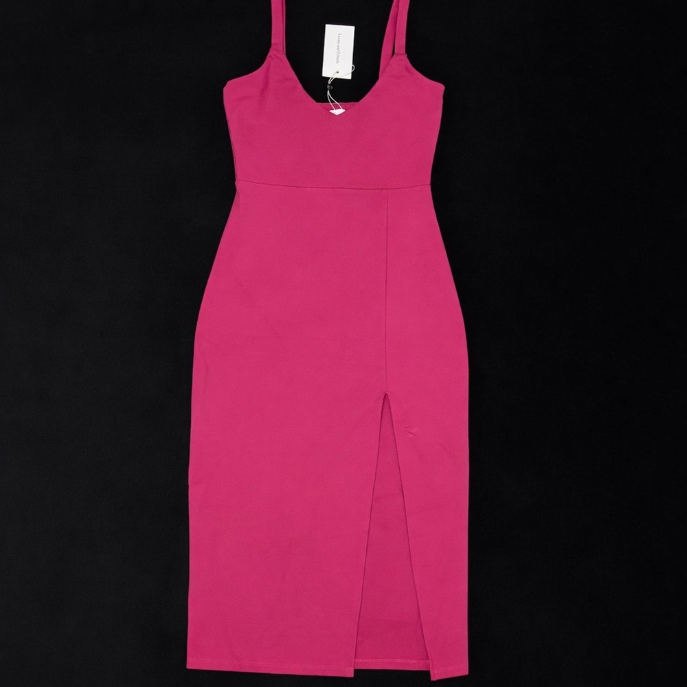 NWT! Lovers + Friends Lucie Midi Dress in Fuchsia Size Medium - Picture 5 of 13